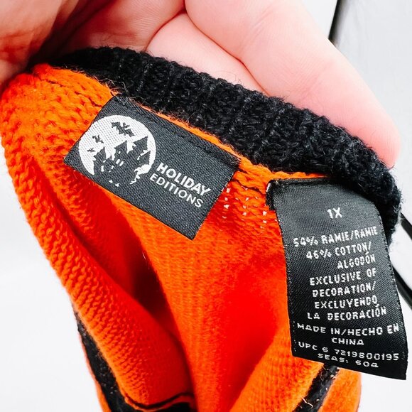 Novelty Plus Size Halloween Knit Button Up Cardigan - 1X - Picture 9 of 9